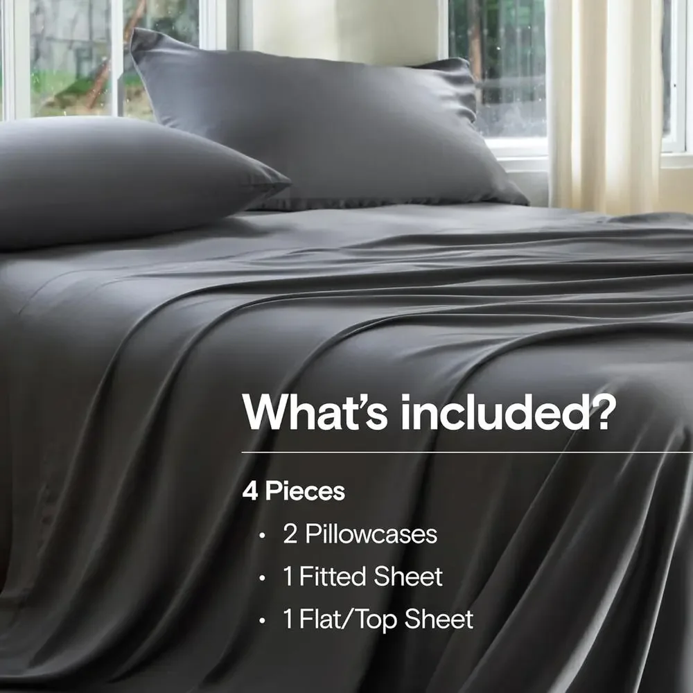 NWT Sijo DOZ Bamboo Sheet Set 4 Piece - 2 Sheets 2 Pillowcases Storm King